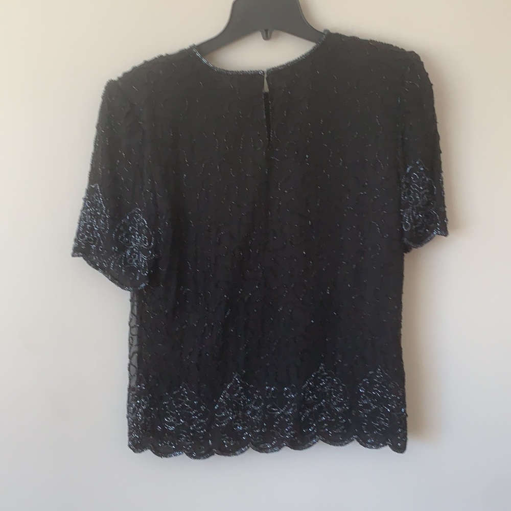 Scala Formal Beaded Top Size L. Perfect For A Dre… - image 5